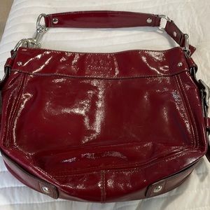 Coach red leather bag